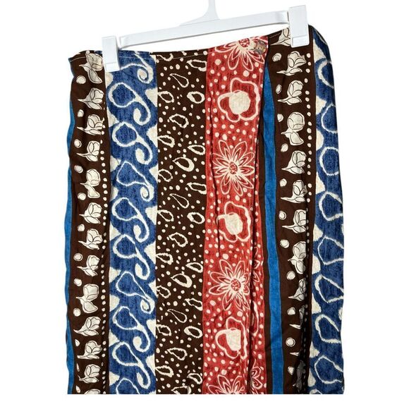 Vintage Paquette Byer California Wrap Maxi Skirt/ Beach Coverup Rayon Size 1X - Picture 2 of 7